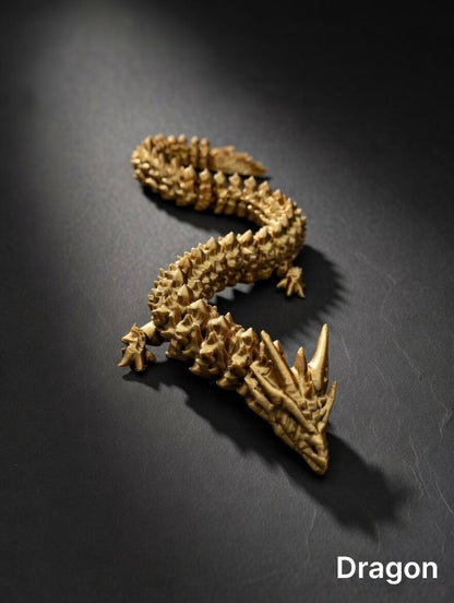 3D Printed Flexible Dragon Desk Fidget Toy